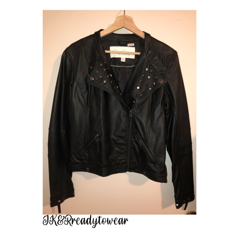 Jessica Simpson Black Leather Sweater , Size M